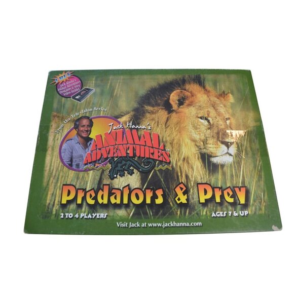 Vintage Jack Hannas Animal Adventures Predators & Prey Board Game 1999 Complete - Picture 1 of 15